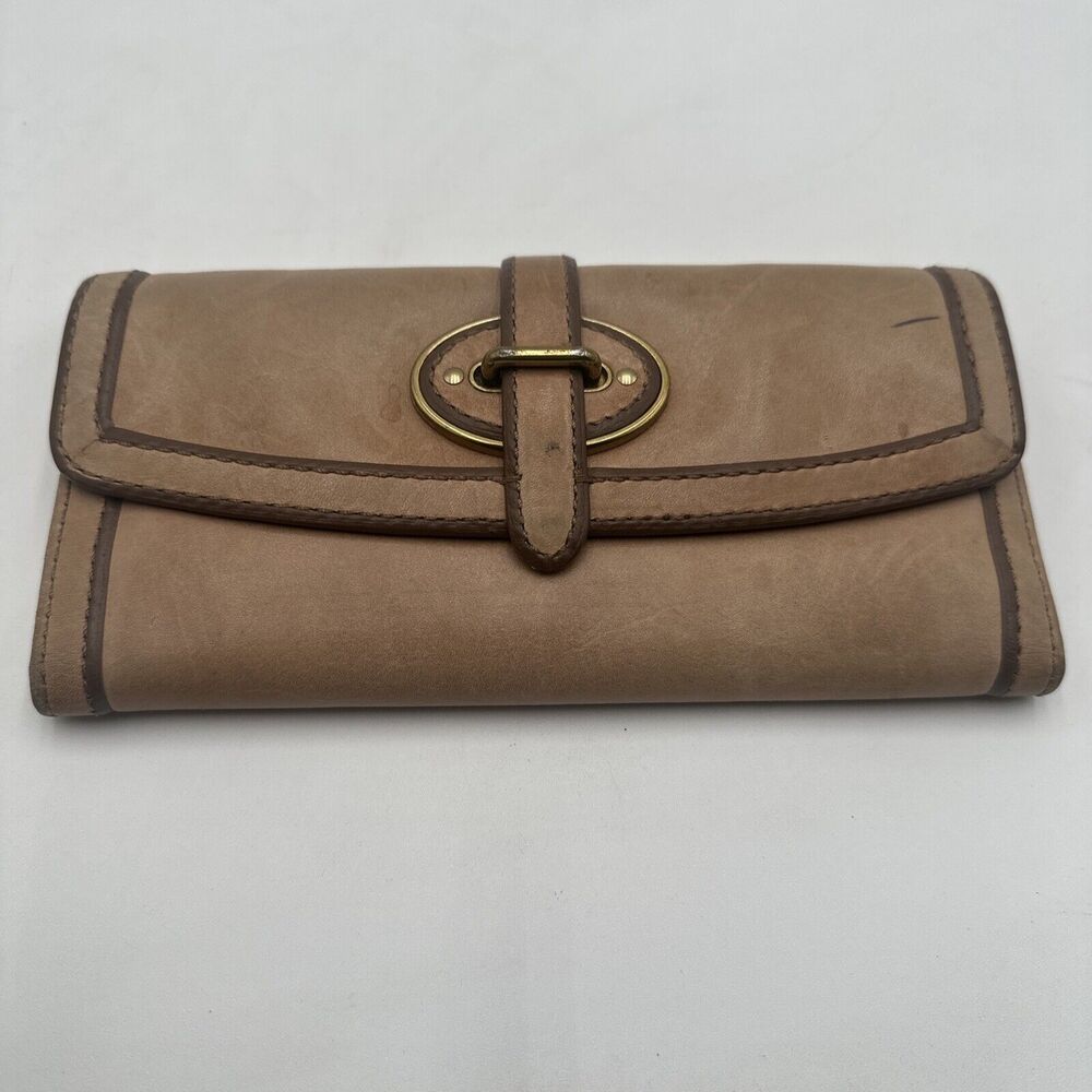 Fossil Vintage Revival Reissue Leather Clutch Brown Wallet